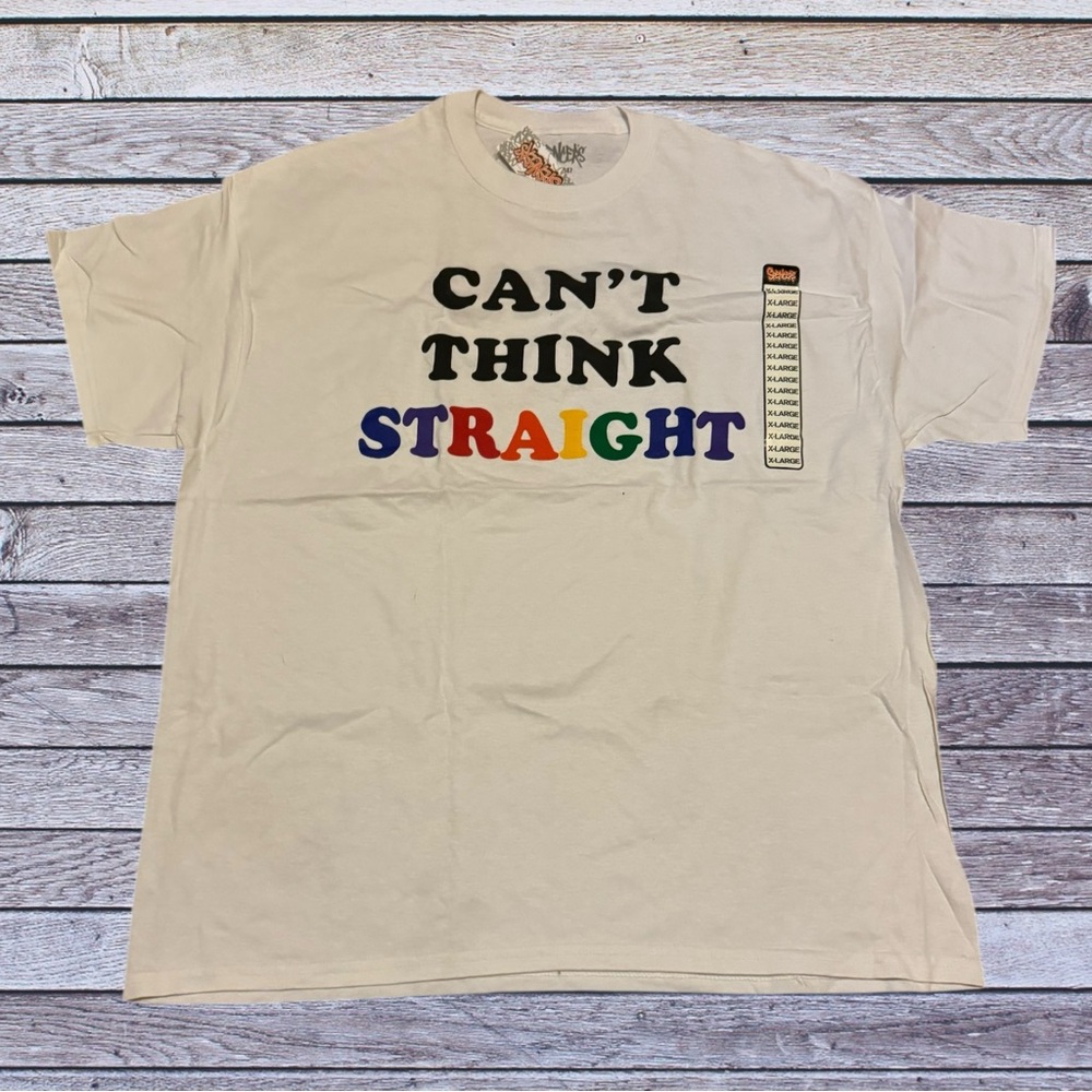 Can’t Think Straight Gay Pride Rainbow Shirt Funny Queer LGBT Lesbian